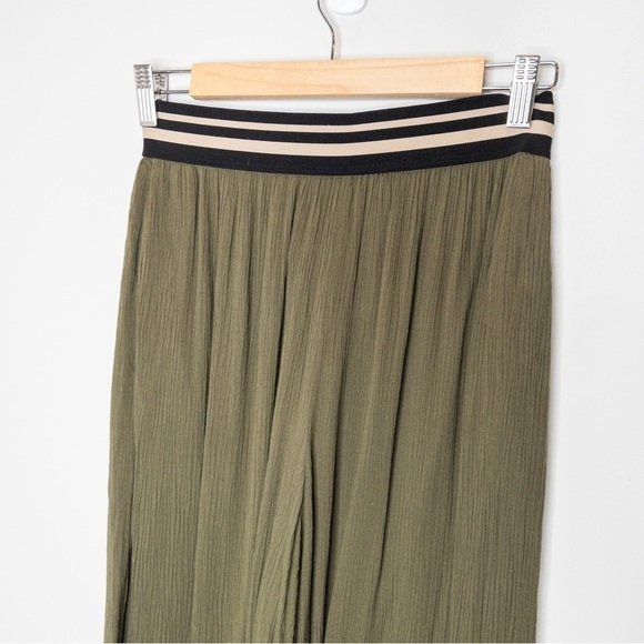 Anthropologie Dolan Womens Size XS Wide Leg Cropped Gaucho Pants Olive Green - Picture 3 of 12